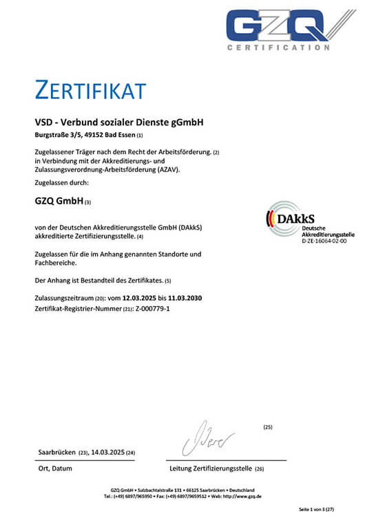 Trägerzertifizierung